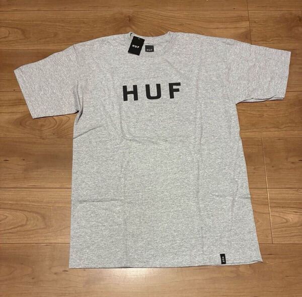 ハフ HUF Tシャツ TS00508 メンズ グレー半袖 ロゴ エッセンシャルティー カジュアル ESSENTIALS コットン Mサイズ 未使用品 送料込み
