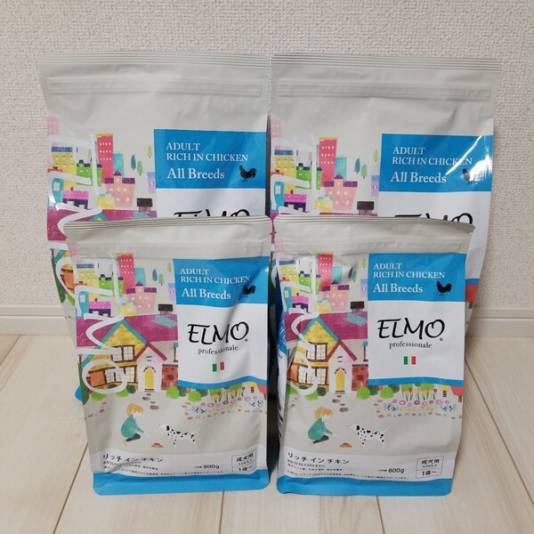 ドックフード ELMO エルモ 成犬用 アダルト リッチ イン チキン 1歳 ~ 3kg 800g 新品 未開封品 送料無料