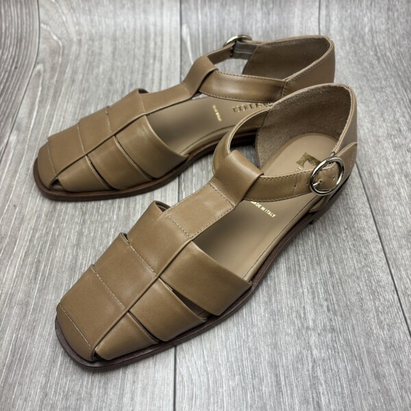 【アウトレット】PASCUCCIグルカサンダル◆キャメル◆サイズ37(23.5cm)◆イタリア製パスクッチ 婦人革靴 茶 ブラウン①