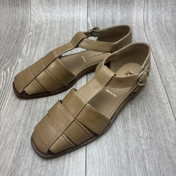 【アウトレット】PASCUCCIグルカサンダル◆キャメル◆サイズ36(23.0cm)◆イタリア製パスクッチ 婦人革靴 茶 ブラウン