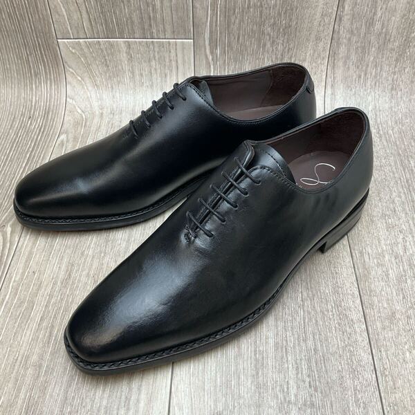 【アウトレット】ホールカット◆ブラック◆サイズ7.5(26.0cm) 紳士革靴 グッドイヤー製法 ビジネスシューズ 牛革 黒 冠婚葬祭 フォーマル