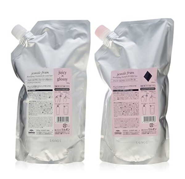 ミルボン ジェミールフラン シャンプー ダイヤ&ジューシーグロッシートリートメントセット(1000ml+1000g)×1個