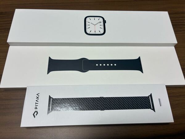 アップルウォッチ Apple Watch シリーズ7(series7)GPSモデル ミッドナイト 45mm 中古美品