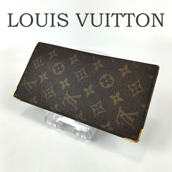 LOUIS VUITTON ルイヴィトン モノグラム 長財布 小銭入れ無し 札入 カード入れ ヴィンテージ メンズ ブラウン PVC