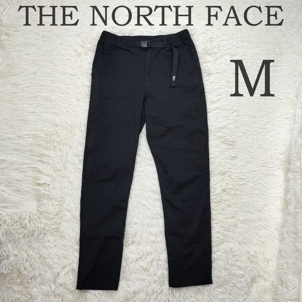 良品 THE NORTH FACE ザノースフェイス コットンオックスライト クライミング パンツ M ブラック 黒 メンズ NB32232 ベルト付き イージー