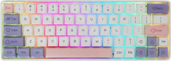 EPOMAKER EP64 ゲーミングキーボード 60% RGB 2.4GHz/Bluetooth 5.0/USB-C有線