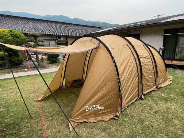 テントファクトリー フォーシーズントンネル 2ルームテント L 使用2泊のみ