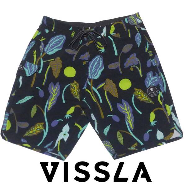 ヴィスラ VISSLA サーフパンツ ★ サーフトランクス ボードショーツ 水着 アロハ柄 ボタニカル クリーニング済み