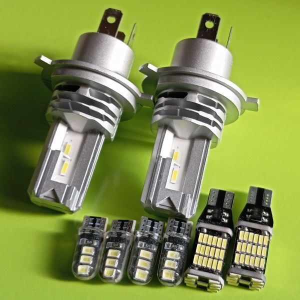 最強!JH1 JH2 N-WGN カスタム 超爆光! H4 LED ZESヘッドライト バックランプ ナンバー灯 ポジション 8個セット /h4/45/6