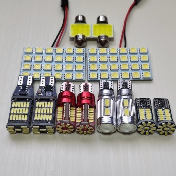 ステップワゴン RK1/2 超爆光!T10 LED ルームランプ バックランプ 車幅灯 ナンバー灯 12点セット ホワイト ホンダ /45/57/10/34/s24/t31