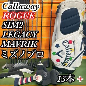 キャロウェイ ROGUE MAX LS テーラーメイド SIM2 ミズノプロ 118 MP-T5 オデッセイ 13本 おまけ 定価約26万円! 今日だけ値下げ 早い物勝ち