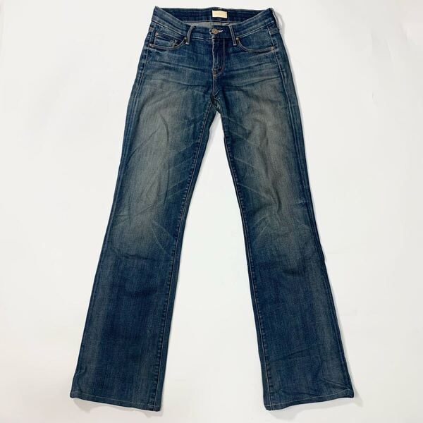 MOTHER Ron Herman 別注 マザー ロンハーマン 裾切りっ放しデザイン 加工 フレア デニム パンツ ジーンズ 25 ストレッチ インディゴ