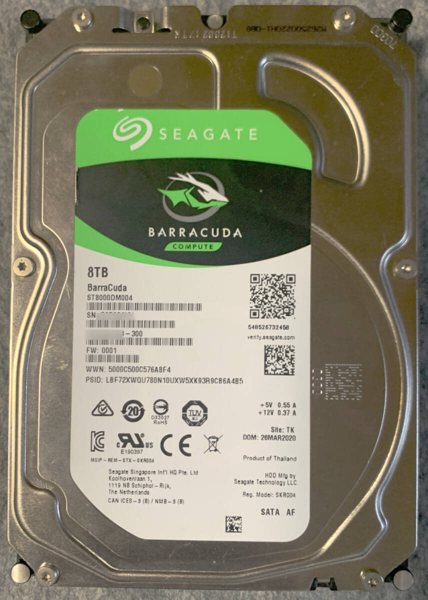 Amazon | 【Amazon.co.jp限定】Seagate BarraCuda 3.5インチ 8TB