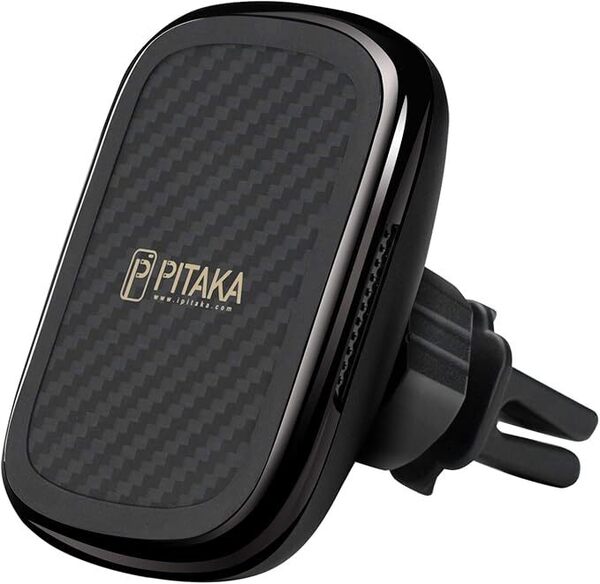 ワイヤレス充電器 車載スマホホルダー PITAKA 11/12シリーズのMagEZ Case専用 マグネット式 エアコン吹き出し口用 PITAKA MagEZ Mount Qi