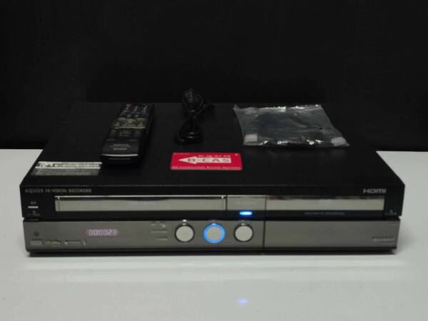 ★ SHARP 「DV-ACV52」 ★ HDD 250GB VHS一体型ビデオデッキ、DVDレコーダー、ダビング10 ★ リモコンHDMI 付キ ★ 【 動作保証品】