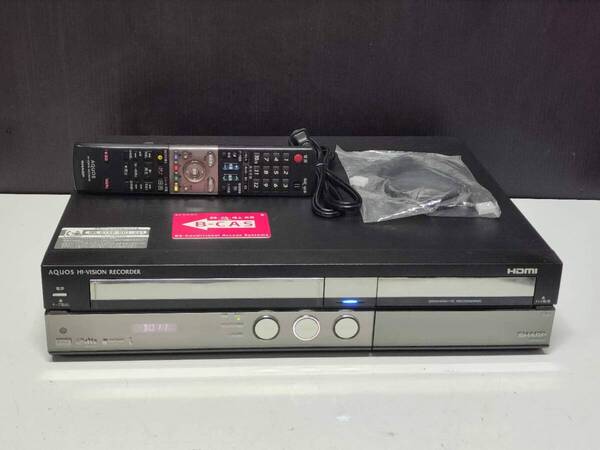 ★ SHARP 「DV-ACV52」 ★ HDD 250GB VHS一体型ビデオデッキ、DVDレコーダー、ダビング10 ★ リモコンHDMI 付キ ★【 動作保証品】2009年製