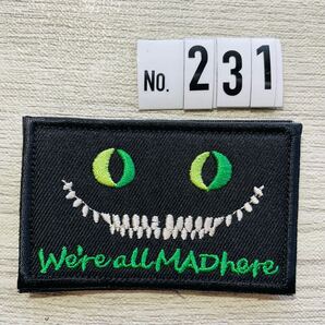 猫 CAT アリス ☆ 刺繍ワッペン ベルクロ付 231 ミリタリー サバゲー マジックテープ パッチ