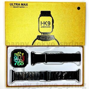 新品 HK9 Ultra Black Edition 2.19インチ 大画面 S9 スマートウォッチ 通話 音楽 多機能 健康 血中酸素 血圧 Apple Watch9 代替品