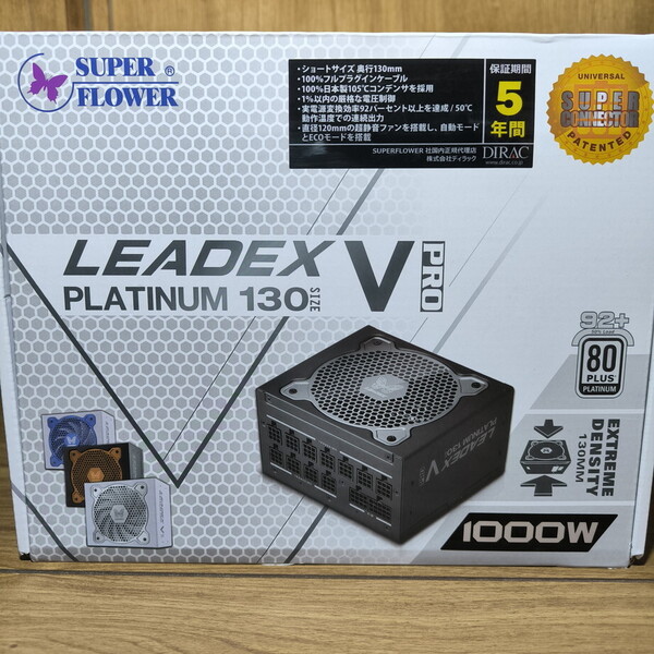SUPER FLOWER PC電源 1000W 80PLUS PLATINUM LEADEX V PLATINUM PRO LEADEX V P130X-1000 PRO-BK SF-1000F14TP