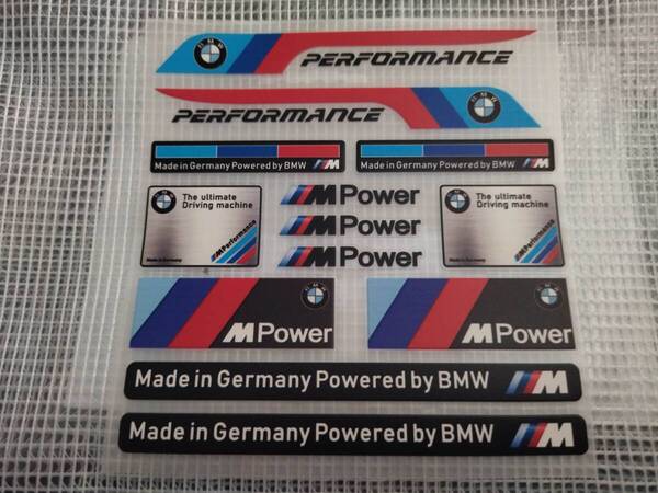 【ゆうパケット送料込】BMW MPower PERFORMANCE ステッカー 横12.2cm×縦12.8cm ③