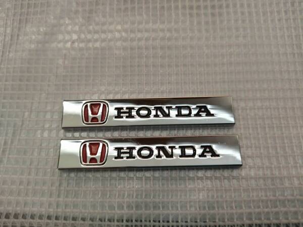 【ゆうパケット送料込】HONDA(ホンダ) エンブレムプレート 縦1.0cm×横6.0cm×厚さ2mm 2枚組 ⑥