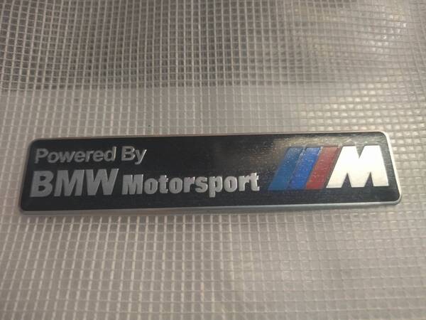 【ゆうパケット送料込】BMW Motorsport M Performance エンブレムプレート 横12.1cm×縦2.8cm ②