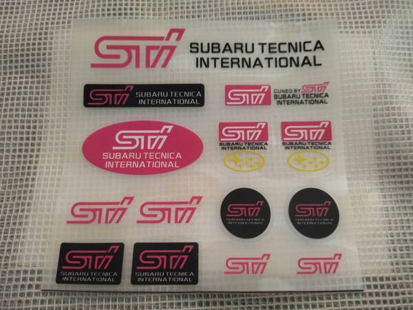 【ゆうパケット送料込】STI ステッカー 横12.5cm×縦12cm ① スバル SUBARU
