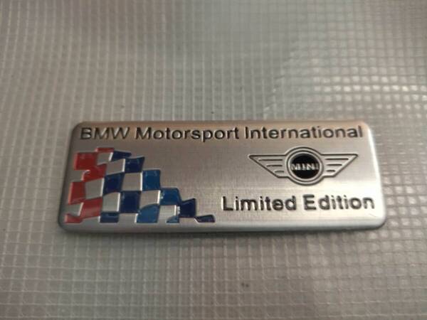 【ゆうパケット送料込】BMW MINI エンブレムプレート 横8cm×縦3cm×厚さ1mm ② ミニクーパー ローバー