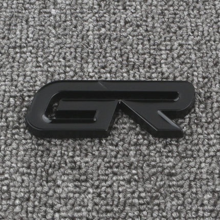 【ゆうパケット送料込】GR(ガズーレーシング) 3Dエンブレム(両面テープ)オールブラック 横7.3cm×縦3cm×厚さ4mm ② TOYOTA GAZOO Racing