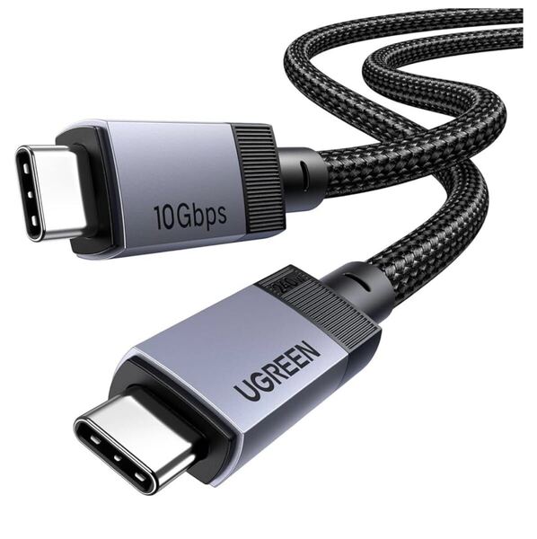 UGREEN USB Cケーブル 240W USB3.2 Gen2 タイプC PD3.1超急速充電 4K 60Hz 映像出力 10Gbps高速転送 充電ケーブルType-C 1m
