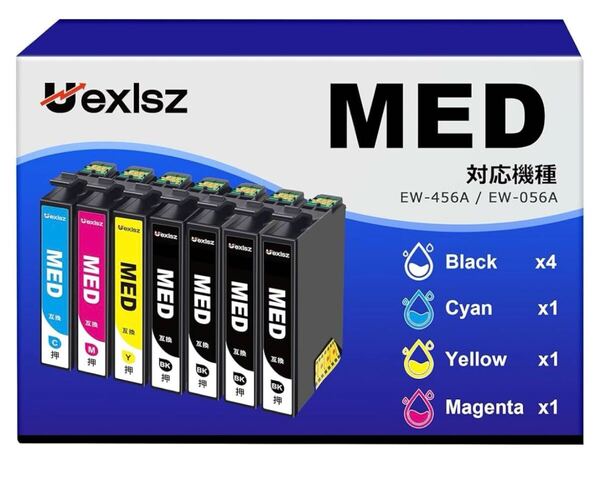 MED-4CL インク メダマヤキ エプソン対応 MED 4色セット+ ブラック3本 合計7本セット