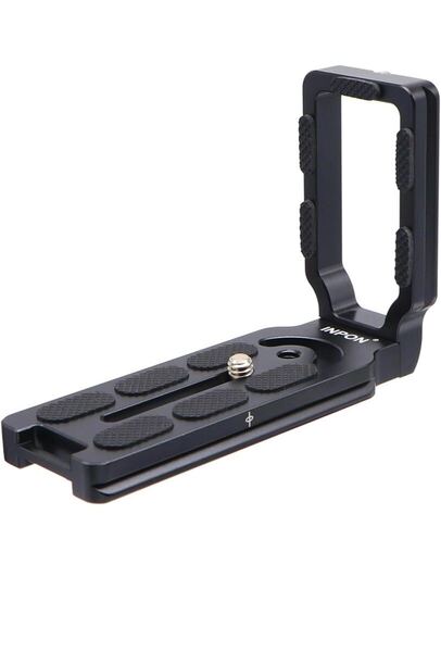 INPON 汎用 L型クイックリリースプレート L型ブラケット アルカスイス互換 1/4ネジ付 Canon、Nikon、SONY、OLYMPUS