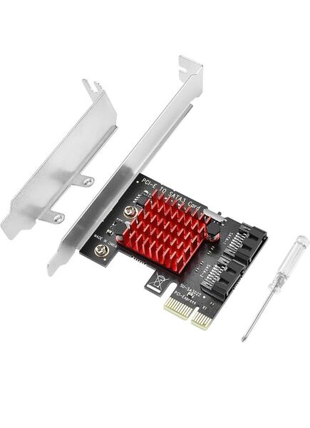 ELUTENG SATA 増設ボード 6Gbps速度 pcie sata 増設 2ポート sata 増設 拡張カード PCI Express x1 X4 X8 X16用