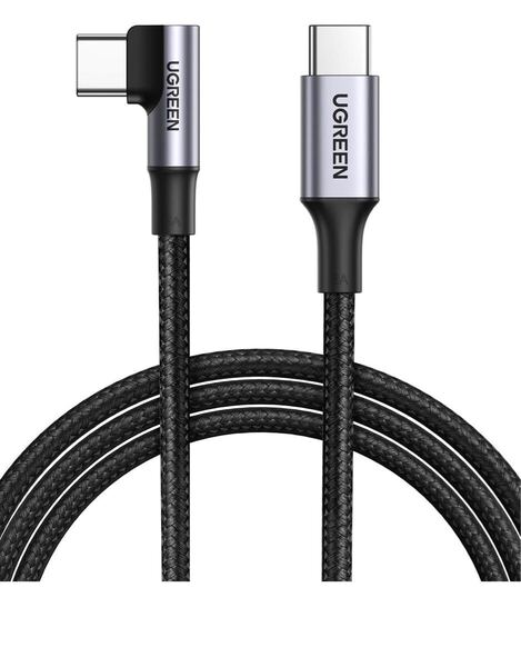 UGREEN USB C L字 ケーブル PD 100W L型 type-c 5A急速充電 ナイロン編み タイプc ケーブル