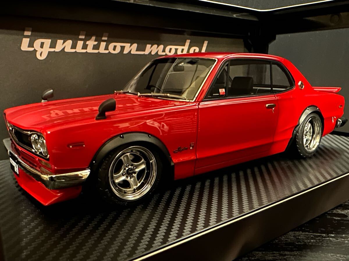 京商 1/18 スカイラインGTR ケンメリ ストリートバ一ジョン レッド 京商 1/18 スカイラインGTR ケンメリ ストリートバ一ジョン