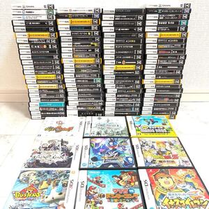 現状品 未検品 Nintendo DS 3DS ソフト 大量 まとめ売り 98本 ゲームソフト 妖怪ウォッチ ロックマン イナズマイレブン 等 ケース付き