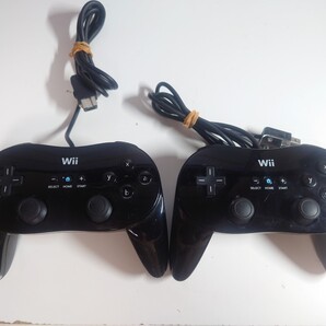 【送料無料】Wii クラシックコントローラー PRO 黒 2個セット