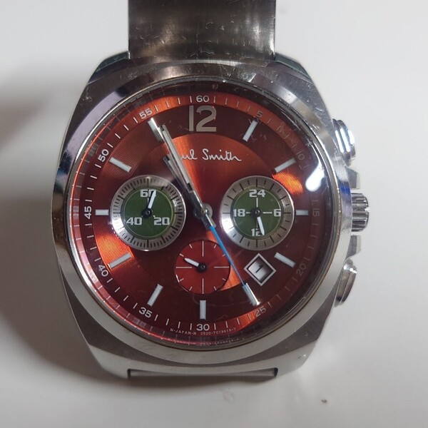 送料無料★【可動品】Paul Smith ポールスミス 腕時計 FINAL EYES ファイナルアイズ 0520-T011519 TA レッド文字盤