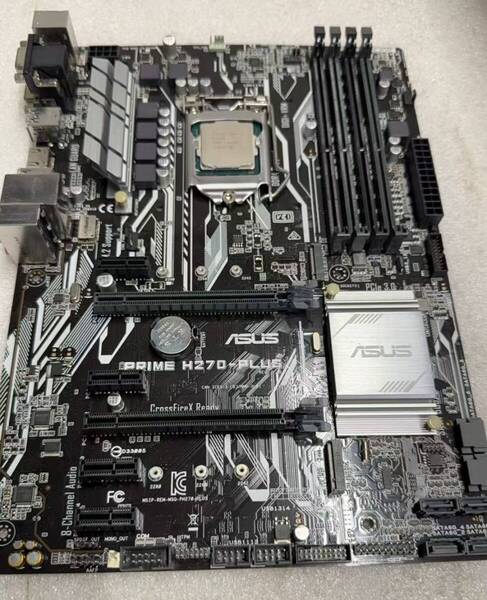 M6713 中古良品マザーボードセット Corei5-7500 CPU内蔵 + ASUS-PRIME H270-PLUS 動作確認済 Win10Home認証