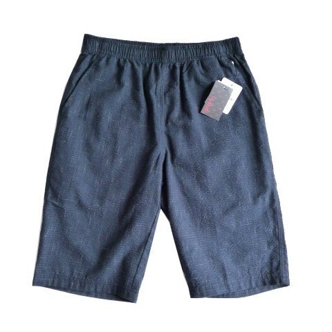 新品 しじら織り 紺 ステテコ ハーフパンツ 写楽庵 和柄 メンズ M 半ズボン 短パン 紳士 和風 総柄 ショートパンツ