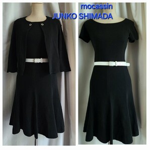 美品 mocca JUNKO SHIMADA アンサンブル ボレロ+ワンピース 黒