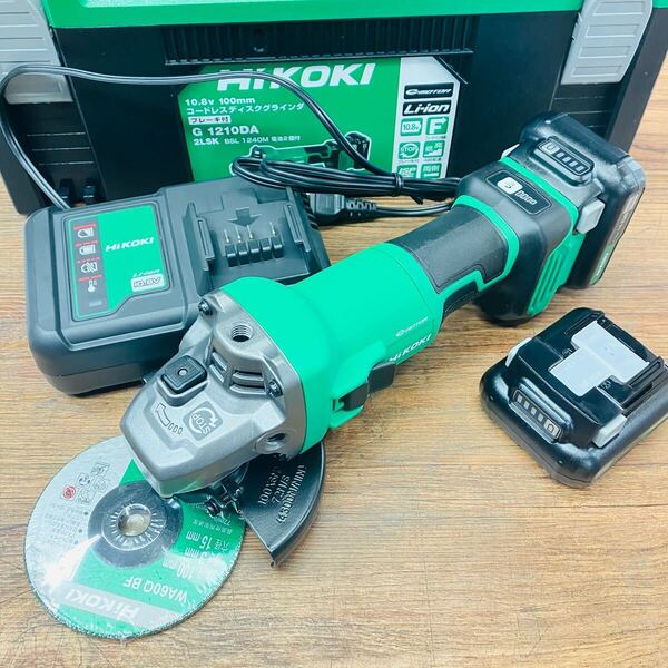 Hikoki ハイコーキ 10.8V コードレスディスクグラインダ G1210DA 2LSK 未使用即決送料無料!