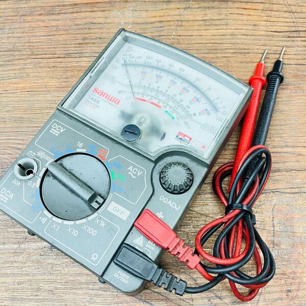SANWA アナログマルチテスター TA-55 本体とケーブルのみ 中古動作確認済み!即決送料無料!