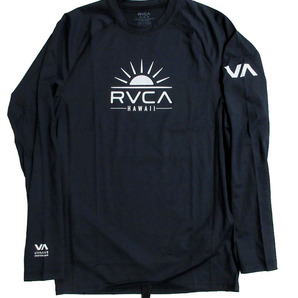 RVCA (ルーカ) SUNNY ハワイ 長袖 ラッシュガード Mサイズ 黒 ブラック トレーニング 水着