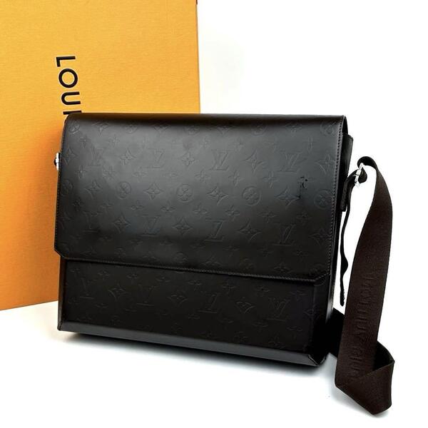 【美品】LOUIS VUITTON ルイヴィトン モノグラムグラセ フォンジー カフェ M46570 ショルダーバッグ メッセンジャーバッグ ビジネス レザー