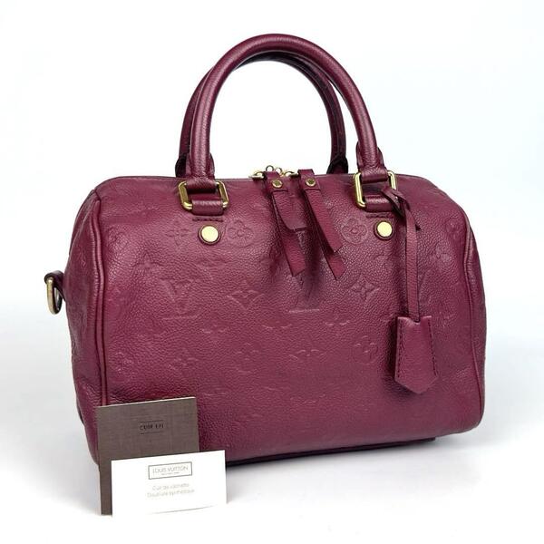 美品 LOUIS VUITTON ルイヴィトン モノグラムアンプラント スピーディ バンドリエール25 M40764 ハンドバッグ ミニボストン レザー 高級