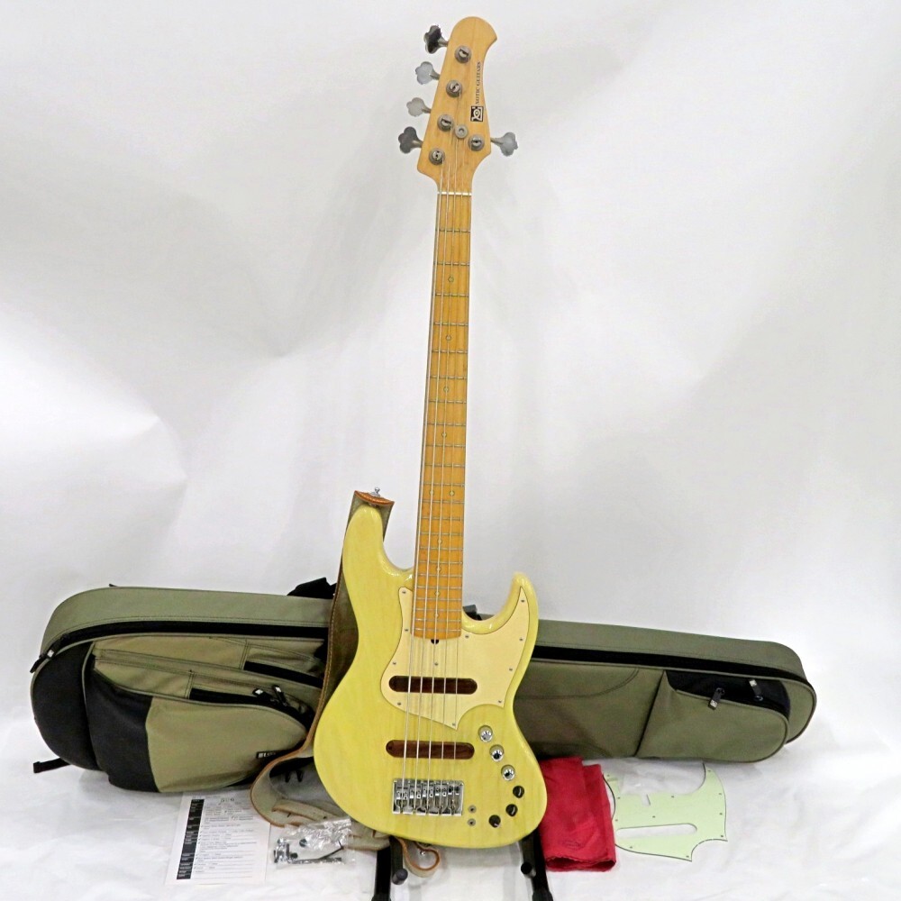 イエロー エレキベース 木製　メーカー不明　ソフトケース付 楽天市場】黄色（ベース｜ギター・ベース）：楽器・音響機器の通販