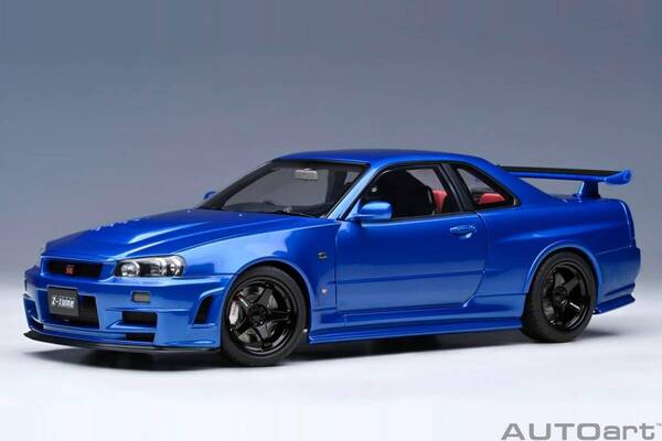 即決■AUTOart 1/18 ニスモ R34 GT-R Z-tune ベイサイドブルー 完成品 ミニカー オートアート スカイライン NISMO