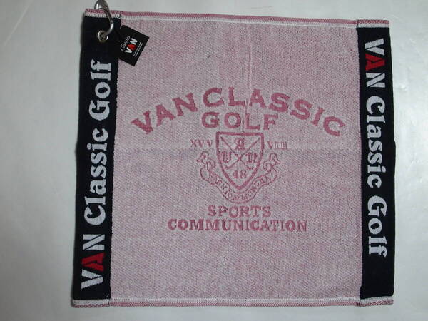 【送料無料】★VAN JAC ヴァンヂャケット★カラビナ付き 手拭きタオル★VANロゴ刺繍入り★日本製★VAN JACKET