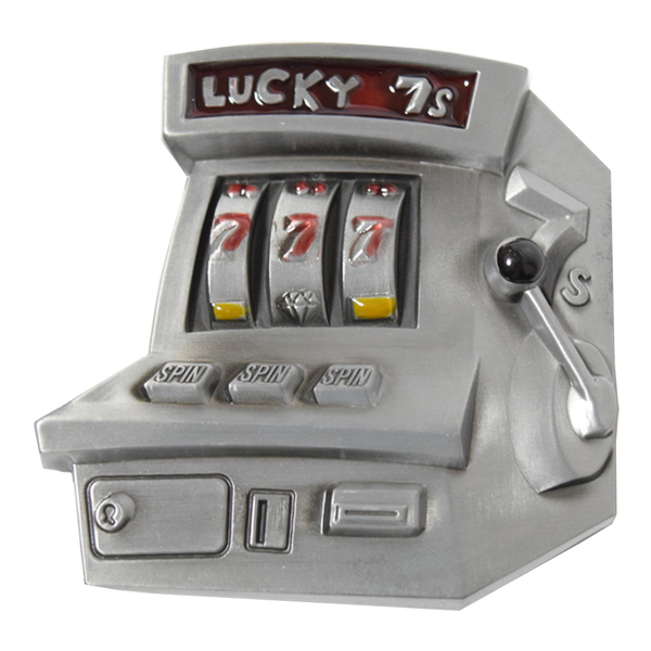■新品■送料無料■ ベルトバックル のみ メンズ レディース カジュアル ヴィンテージ 面白系 スロット LUCKY7 銀シルバー